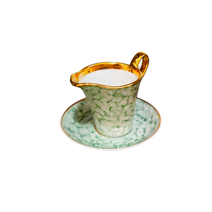 Juego de té verde mármol