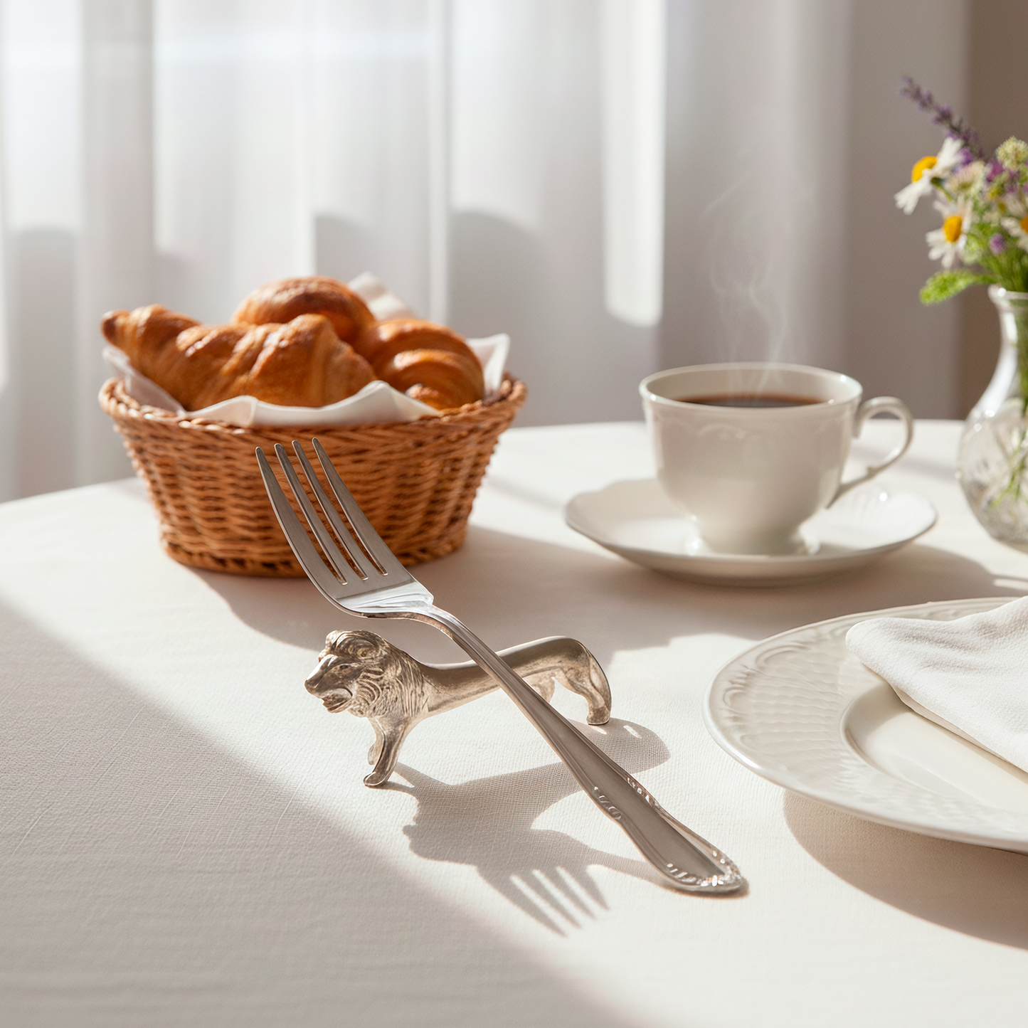 Sujetadores de cubiertos Leones